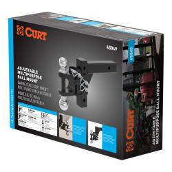 CURT - CURT 45049 Adjustable Multipurpose Ball Mount 2" Shank 2" & 2-5/16" Balls - Image 2