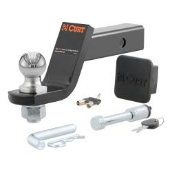 CURT - CURT 45554 Towing Starter Kit w/2" Ball 2" Shank 7500 lbs 4" Drop - Image 1