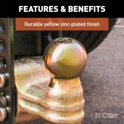 CURT - CURT 45900 Channel Style Adjustable Dual Ball Mount - Image 3