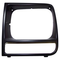 Crown Automotive Jeep Replacement - Crown Automotive 55055137 Black Headlamp Bezel for 97-01 Jeep Cherokee XJ - Image 1