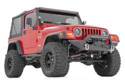 Rough Country Suspension Systems - Rough Country Rock Crawler Front Winch Bumper Black for Jeep Wrangler TJ 10595 - Image 3