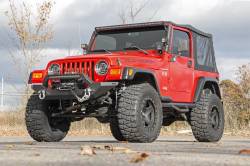 Rough Country Suspension Systems - Rough Country Rock Crawler Front Winch Bumper Black for Jeep Wrangler TJ 10595 - Image 4