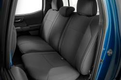 Rough Country Suspension Systems - Rough Country Front/Rear Seat Covers Black for 16-23 Toyota Tacoma Double 91031 - Image 3