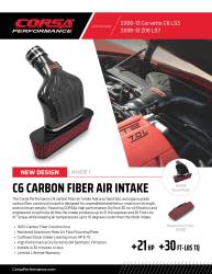 Corsa Performance - Corsa Performance 44108-1 Carbon Fiber Air Intake System for 06-13 Corvette - Image 8