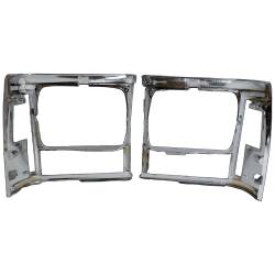 Crown Automotive Jeep Replacement - Crown 55034078K Headlight Bezel Set for Jeep Cherokee XJ & Jeep Comanche - Image 2