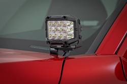 Rough Country Suspension Systems - Rough Country 72105 A-Pillar 3" LED Ditch Light Kit Flood for 24-26 Tacoma - Image 1