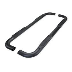 TrailFX - TrailFX A1012B 4" Oval Nerf Bar Black Steel Side Steps w/Pads & End Caps - Image 1