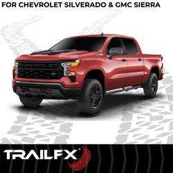 TrailFX - TrailFX AL4004B A4 Series Nerf Bars 4.5" Hex Black for Rocker Panel Mount - Image 2