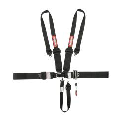 Racequip - RaceQuip 815005RQP 5PT Harness Small Buckle Ratchet Latch HNR Black 3-2"Shoulder - Image 1