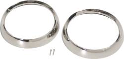 Kentrol - Kentrol 30537 Polished Headlight Bezels Pair for 72-86 Jeep CJ - Image 1
