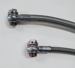 Borgeson - Borgeson 925130 Stainless Power Steering Hose Kit 2Pc Banjo Fittings Crimp - Image 2