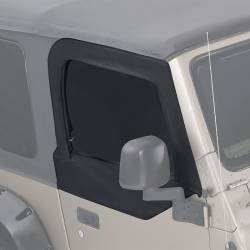 King 4WD - King 4wd 14019935 Half Door Uppers Soft Upper Doors for 97-06 Wrangler TJ Black - Image 1