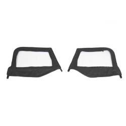 King 4WD - King 4wd 14019935 Half Door Uppers Soft Upper Doors for 97-06 Wrangler TJ Black - Image 3