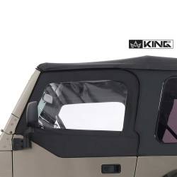 King 4WD - King 4wd 14019935 Half Door Uppers Soft Upper Doors for 97-06 Wrangler TJ Black - Image 5