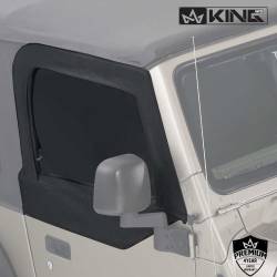 King 4WD - King 4wd 14019935 Half Door Uppers Soft Upper Doors for 97-06 Wrangler TJ Black - Image 7