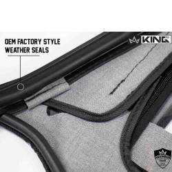 King 4WD - King 4wd 14019935 Half Door Uppers Soft Upper Doors for 97-06 Wrangler TJ Black - Image 8