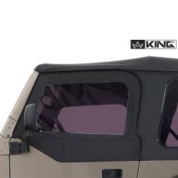 King 4WD - King 4wd 14019935T Half Soft Upper Doors Tinted for 97-06 Jeep Wrangler TJ Black - Image 3