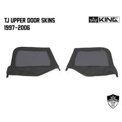 King 4WD - King 4wd 14019935T Half Soft Upper Doors Tinted for 97-06 Jeep Wrangler TJ Black - Image 4