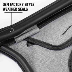 King 4WD - King 4wd 14019935T Half Soft Upper Doors Tinted for 97-06 Jeep Wrangler TJ Black - Image 7