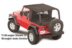 MasterTop - MasterTop 14810024 Soft Top Combo Bimini Top Plus for 04-06 Jeep Wrangler LJ - Image 2
