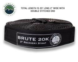 Overland Vehicle Systems - Overland Vehicle Systems 19059916 Tow Strap 20000lbs 2 x 30' Gray w/Black Ends - Image 3