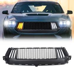AMERICAN MODIFIED - AMERICAN MODIFIED AMFMCA00105 Blade Style Front Upper Grille Matte 24+ Mustang - Image 1