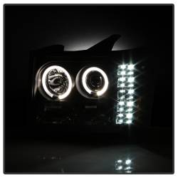 Spyder Auto - Spyder Auto 5010605 Black/Clear Halo Projector Headlights for 07-13 GMC Sierra - Image 6