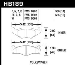 Hawk Performance - Hawk Performance HB189E.595 Blue 9012 Motorsports Brake Pads - Image 1