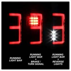 Spyder Auto - Spyder Auto 5085313 Black LED Light Bar Taillights/Clear for 15-18 Ford F150 - Image 9