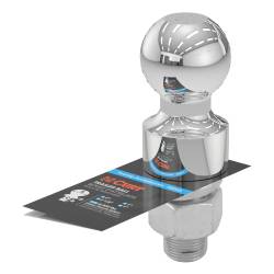 CURT - CURT 40033 2" Trailer Ball 1" x 2-1/8" Shank 1" Rise 6000 lbs Chrome - Image 2