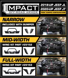 ICON Impact Series Offroad Armor - ICON 25152 Mid Width Bumper Extension/Wings for 18+ Jeep Gladiator/Wrangler JL - Image 3