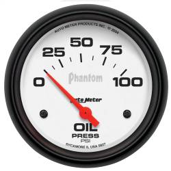 AutoMeter - AutoMeter 5827 Air Core Phantom Electric Oil Pressure Gauge 0-100PSI 2-5/8" - Image 1
