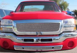 APS - APS GR07GFG98T Wire Mesh Bumper Grille Polish for 03-06 GMC Sierra - Image 1