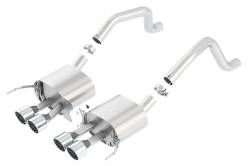 Borla - Borla 11908 S-Type Axle-Back Exhaust Quad Center RR Exit for 15-19 Corvette 6.2 - Image 1