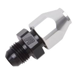 Russell - Russell 639213 6AN Male 37-DEG To 3/8" Line Alum. Fuel Line Adapter Black/Silver - Image 1