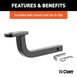 CURT - CURT 112823 Class-1 Trailer Hitch 1.25" Ball Mount for Chevy Cruze/Buick Verano - Image 3