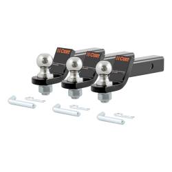 CURT - CURT 45037 Loaded Ball Mounts w/2" Balls 2" Shank 7500 lbs 2" Drop 3-Pack - Image 1