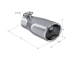 MBRP Exhaust - MBRP Exhaust T5116 T304 SS 2.5" Inlet Single Wall Rolled End 3.75" Outlet Tip - Image 2