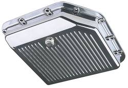 Trans-Dapt Performance - Trans-Dapt 8896 Stock Depth Finned Polished Aluminum Transmission Pan GM TH350 - Image 1