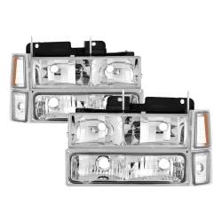 Spyder Auto - xTune Auto 5069535 Chrome/Clear LED Crystal Front Headlight Kit - Image 1