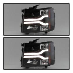 Spyder Auto - Spyder Auto 5083609 Black/Clear Light Bar Headlights for 07-13 Silverado 1500 - Image 7
