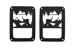 Kentrol - Kentrol 80702 Textured Black Heritage Taillight Guard for 07-18 Jeep Wrangler JK - Image 1