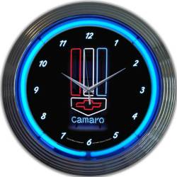 Neonetics - Neonetics 8CAMRWB Gm Camaro Red White & Blue Neon Clock - Image 1