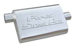 Pypes Performance Exhaust - Pypes MVS13 Street Pro Series S.S. 14" 2.5 Off/Center Exhaust Muffler Universal - Image 1