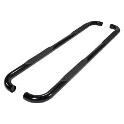TrailFX - TrailFX 1150522053 3" Round Black Nerf Bar w/Step Pads Rocker Mount - Image 1