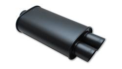 Vibrant Performance - Vibrant 1148 STREETPOWER FLAT BLACK Oval Muffler Dual Tips 2.5" Inlet - Image 1