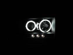 Anzo USA - Anzo USA 111117 1Pc Projector Headlight Set w/CCFL Halo Black Super Duty - Image 3