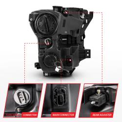 Anzo USA - Anzo USA Switchback Style Projector Headlight Set Black Ford F150 111357 - Image 5