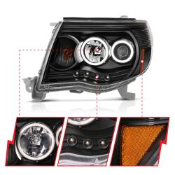 Anzo USA - Anzo USA Projector Headlight Set w/CCFL Halo Black for Tacoma 121282 - Image 3