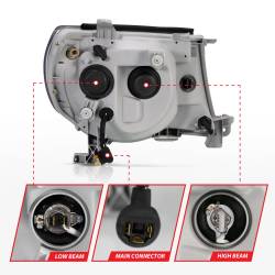Anzo USA - Anzo USA Projector Headlight Set w/CCFL Halo Black for Tacoma 121282 - Image 5